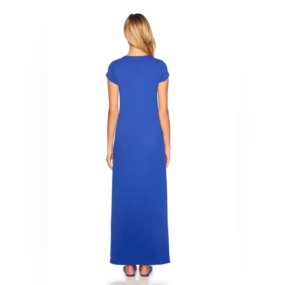 Susana Monaco NWT Crew Short Sleeve Dress in Nocturnal Blue (0162) - Picture 2 of 9